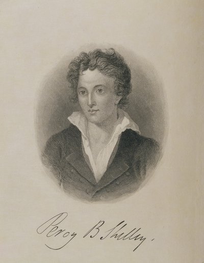 Portrait of Percy Bysshe Shelley by English School