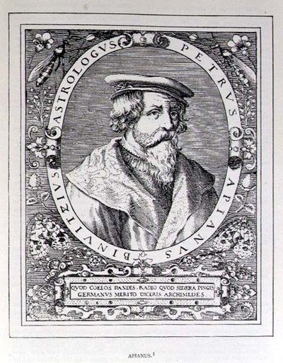 Portrait of Petrus Apianus (1501-52) from The Narrative and Critical History of America, edited by Justin Winsor, London, 1886 by English School