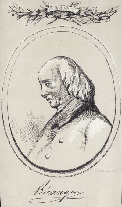 Portrait of Pierre-Jean de Beranger by English School