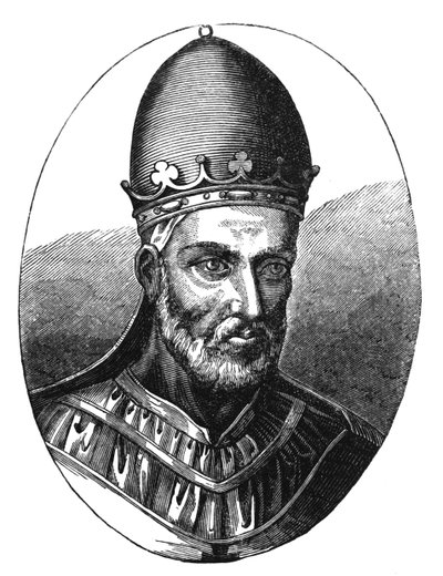 Portrait of Pope Honorius III, illustration from 