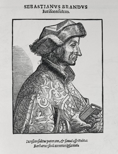 Portrait of Sebastian Brant from The Narrative and Critical History of America, Edited by Justin Winsor by English School