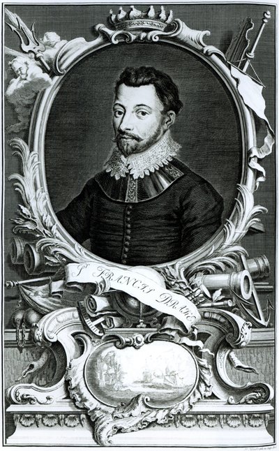 Portrait of Sir Francis Drake (engraved by Jacobus Houbraken) by English School