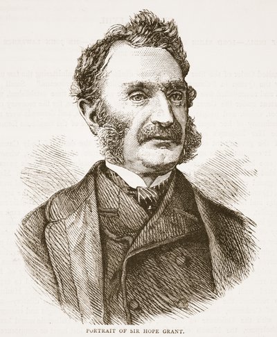 Portrait of Sir Hope Grant, illustration from Cassell
