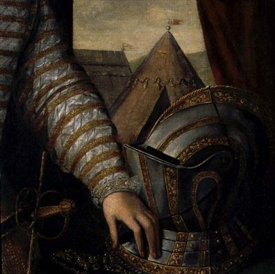 Portrait of Sir Robert Dudley, Earl of Leicester (detail) by English School