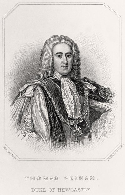 Portrait of Thomas Pelham, Duke of Newcastle by English School