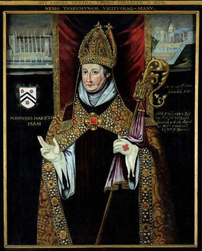 Portrait of William of Wykeham (1325-1404) by English School