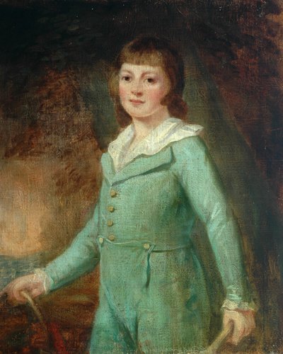 Portrait of a Boy in Green Dress by English School