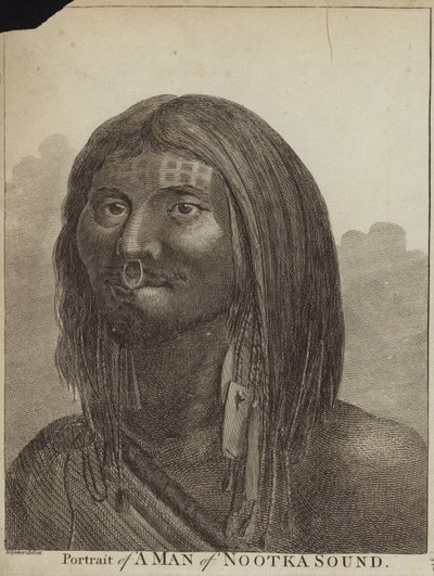 Portrait of a man of Nootka Sound by English School