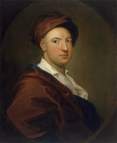 Portrait of a man, possibly James Thomson, after William Hogarth by English School
