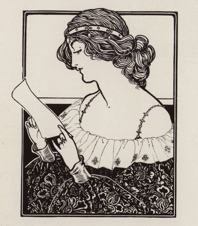 Portrait of a woman reading a letter by English School