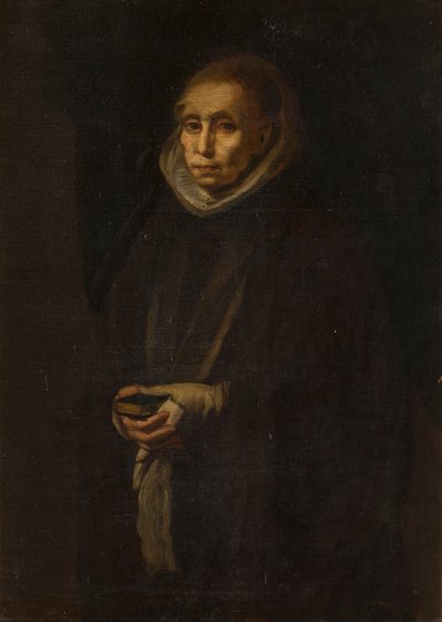 Portrait of an unknown woman, formerly said to be the wife of Alonso Cano by English School