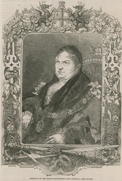 Portrait of the Right Honourable John Johnson, Lord Mayor by English School