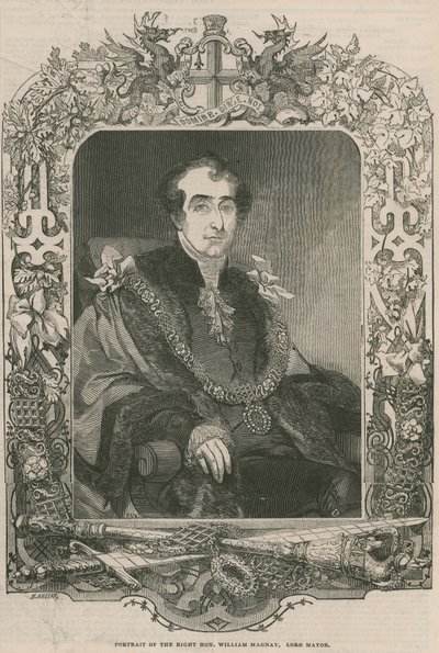 Portrait of the Right Honourable William Magnay, Lord Mayor by English School