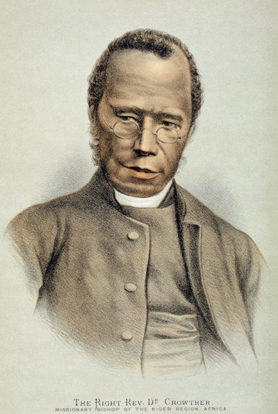 Portrait of the Right Reverend Dr. Samuel Adjai Crowther (c.1800-91) by English School