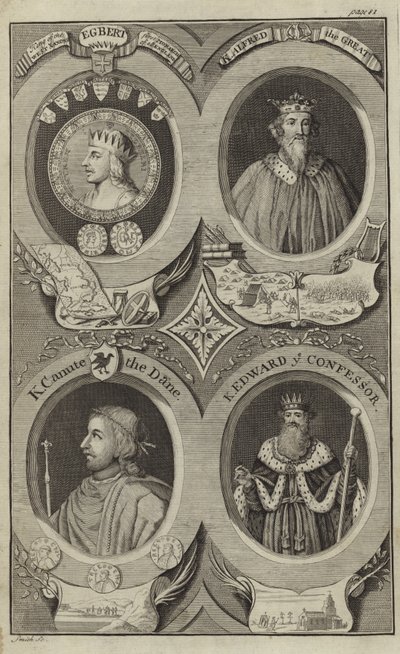 Portraits of Kings of England by English School