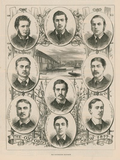 Portraits of the 1877 Oxford Crew by English School