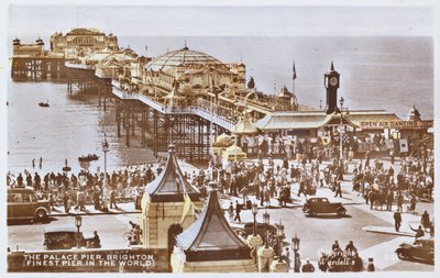 Postcard depicting the Palace Pier at Brighton (after a coloured photo) by English School
