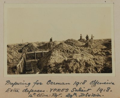Preparing for German 1918 Offensive, Extra Defences, Ypres Salient 1918 by English School