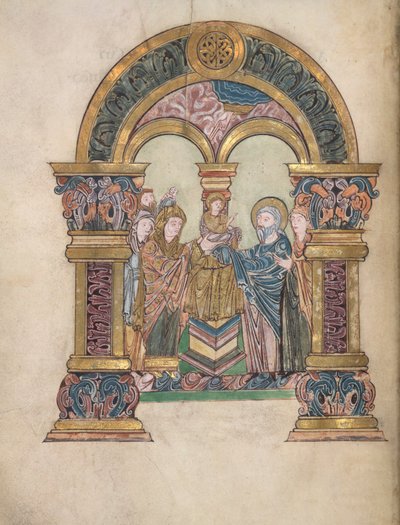 Presentation in the Temple, from the Benedictional of St Aethelwold, 971-984 by English School