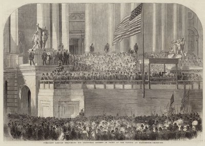 President Lincoln delivering his inaugural address by English School