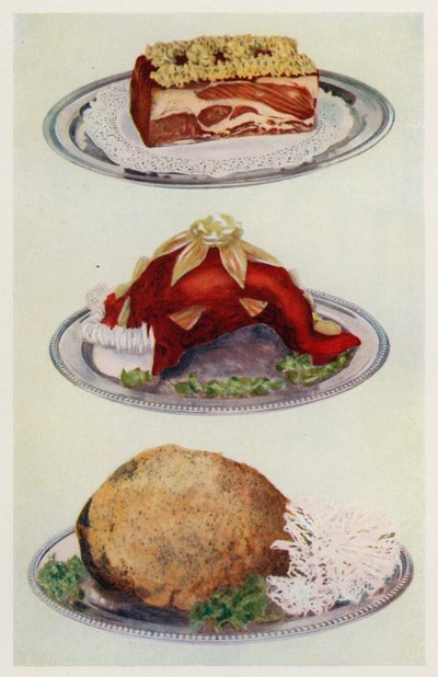Pressed Beef; Glazed Ox Tongue; Boiled Ham by English School