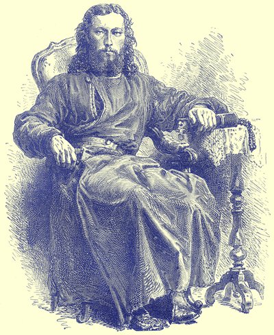 Priest of the Greek Church, Illustration from Illustrated Travels, Edited by H. W. Bates, Published c.1880 by English School