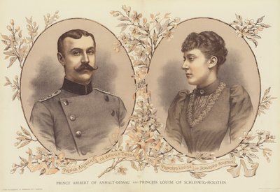 Prince Aribert of Anhalt-Dessau and Princess Louise of Schleswig-Holstein by English School