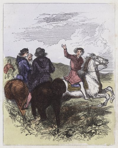 Prince Edward Escaping from his Guards by English School
