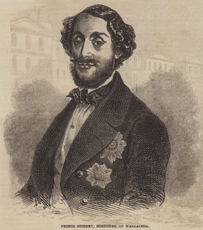 Prince Stirbey, Hospodar of Wallachia by English School