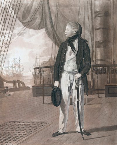 Prince William Henry as midshipman Later King William IV by English School