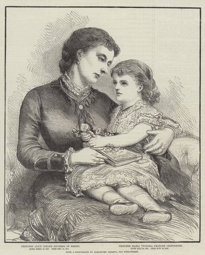 Princess Alice and her Daughter by English School