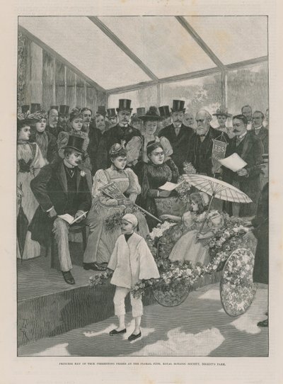 Princess Mary of Teck Presenting Prizes at the Floral Fete by English School