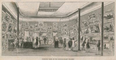 Principal Room of the Suffolk Street Gallery by English School