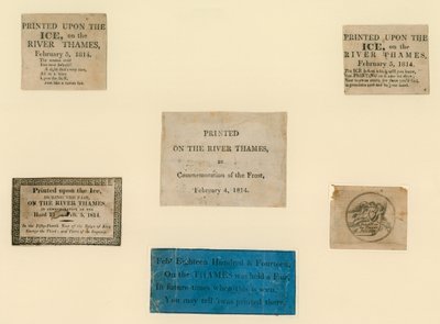 Printed souvenirs of the frost fair of 1814 by English School
