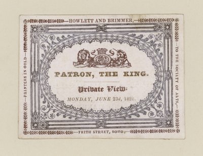 Howlett and Brimmer Printers in Gold, trade card by English School