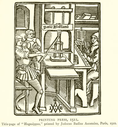 Printing Press, 1511 by English School