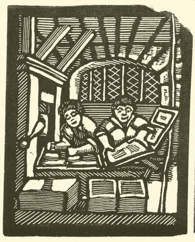 Printing press by English School