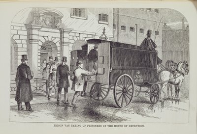 Prison Van Taking Up Prisoners at the House of Detention, from The Criminal Prisons of London and Scenes of Prison Life by Henry Mayhew and John Binny, 1862 by English School