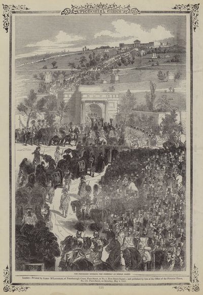 Procession of the Duke of Sussex Entering the Cemetery at Kensal Green by English School