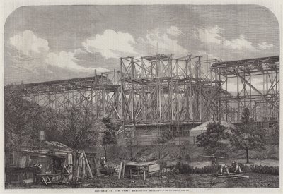 Progress of the Great Exhibition Building by English School