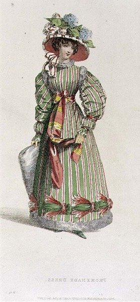 Promenade Dress, Fashion Plate from Ackermann