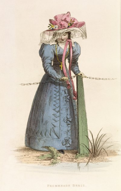Promenade Dress, Fashion Plate from Ackermann