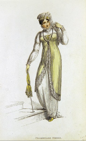 Promenade Dress, Fashion Plate from Ackermann