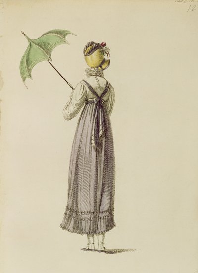 Promenade dress, fashion plate from Ackermann
