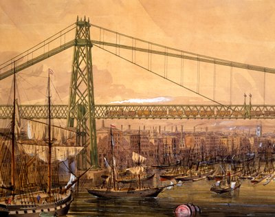 Proposed Railway Bridge over the Thames, near the Tower by English School