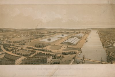 Proposed Site for the Crystal Palace in Battersea Park by English School