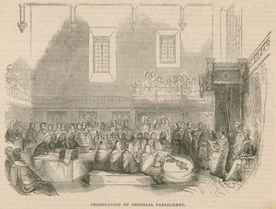Prorogation of Imperial Parliament by English School