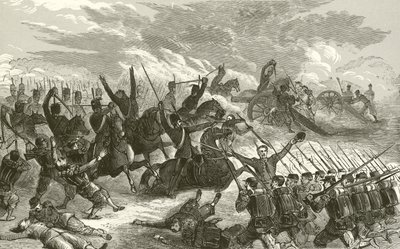 Prussian Attack on a French Battery at Woerth by English School
