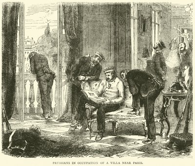 Prussians in Occupation of a Villa Near Paris, October 1870 by English School