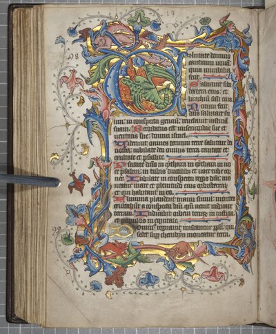 Psalter with Sarum Use Calendar, Fol 72 Verso, c.1425-75 by English School